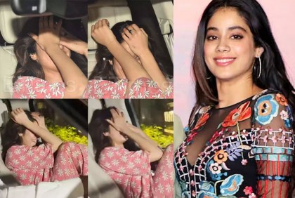 প্রেমিকের বাড়ি থেকে বেরিয়ে মুখ লুকালেন জাহ্নবী