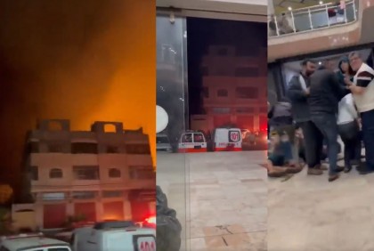 গাজায় আরেক হাসপাতালের পাশে ইসরায়েলের বোমা হামলা

