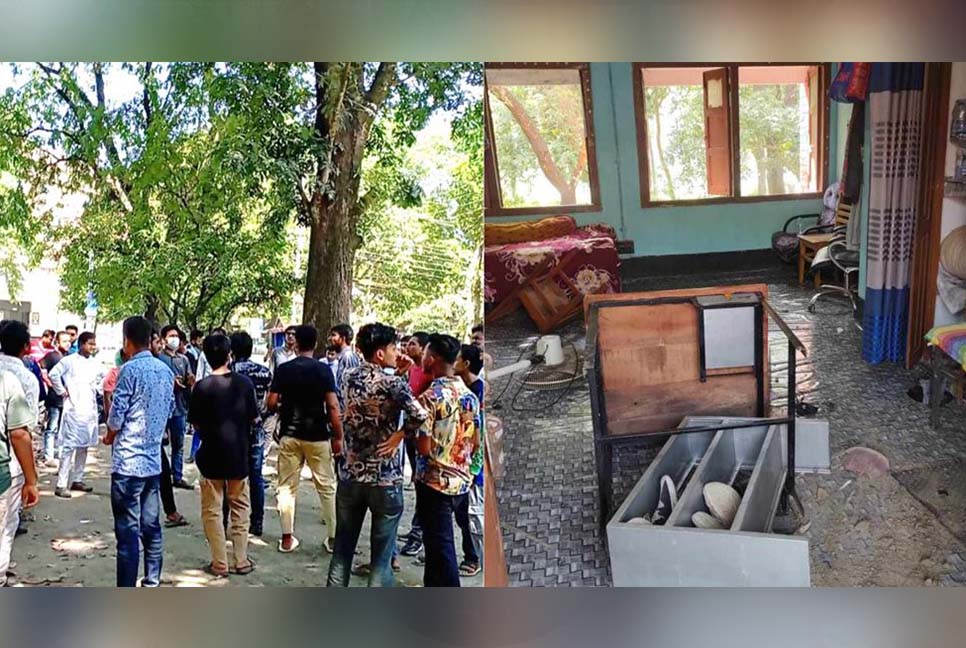 রাবি ছাত্রলীগের নতুন কমিটি বাতিলের দাবিতে পদবঞ্চিতদের আন্দোলন, ভাঙচুর