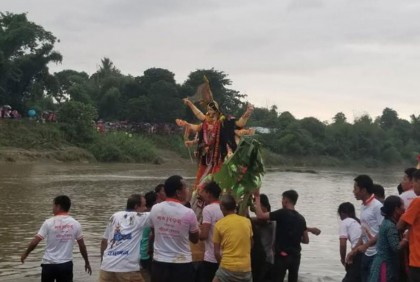 খাগড়াছড়িতে প্রতিমা বিসর্জন