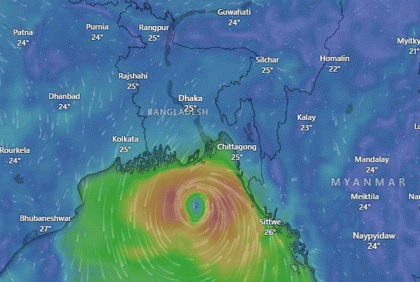 ঘূর্ণিঝড় হামুন : উপকূল পুরোপুরি অতিক্রম করবে ১০ ঘণ্টায়