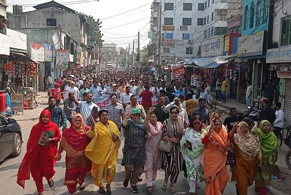 সাতক্ষীরায় আওয়ামী লীগের হরতাল বিরোধী মিছিল-শান্তি সমাবেশ