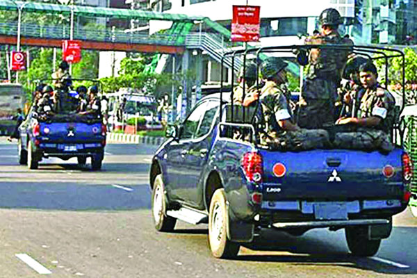 রাজধানীতে বিজিবির টহল