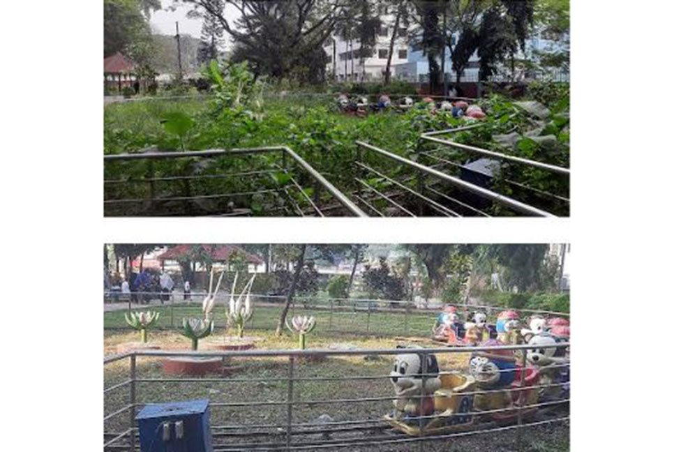 
মানিকগঞ্জে পরিস্কার করা হলো পৌর শিশু পার্ক