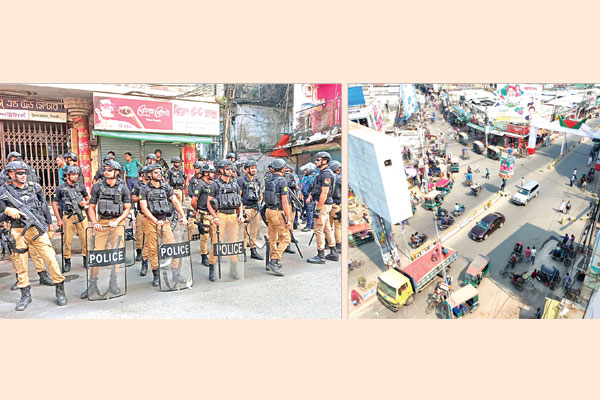 বিএনপির সকাল-সন্ধ্যা হরতালে আইনশৃঙ্খলা রক্ষাকারী বাহিনীর কঠোর নিরাপত্তা