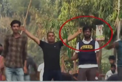 প্রেস লেখা জ্যাকেটে বাসে আগুন দেয়া ব্যক্তি পুলিশ নয়, বিএনপি নেতা