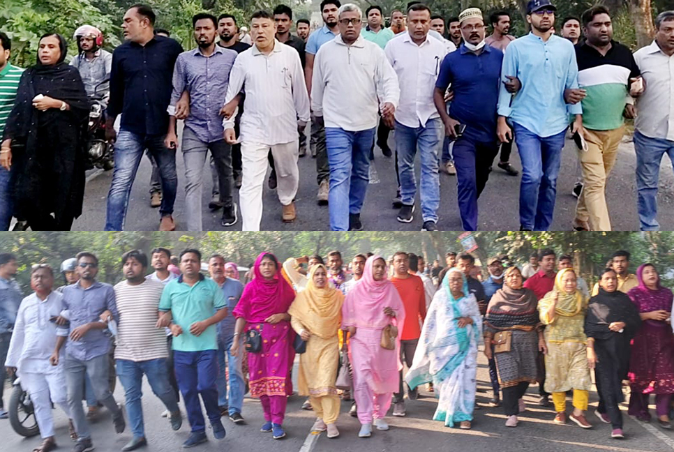 যশোরে সড়কে যানবাহন কম, বিভিন্ন স্থানে বিএনপির মিছিল