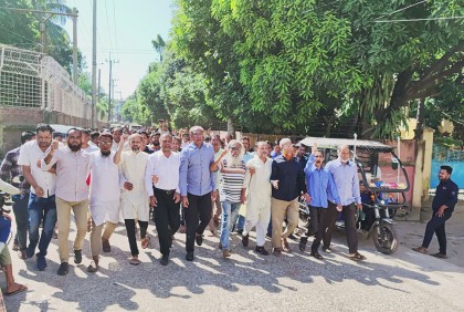 সুনামগঞ্জে অবরোধের সমর্থনে মিছিল, আটক ১০