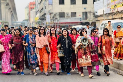 রাজধানীতে অবরোধ বিরোধী মিছিল সমাবেশ অব্যাহত 