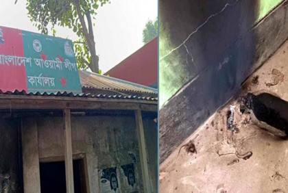 শাহজাদপুরে মুক্তিযোদ্ধা সংসদ ও আওয়ামী লীগ 
কার্যালয়ে পেট্রল বোমা