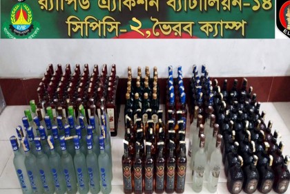 ভৈরবে বিদেশি মদসহ দুজন গ্রেফতার