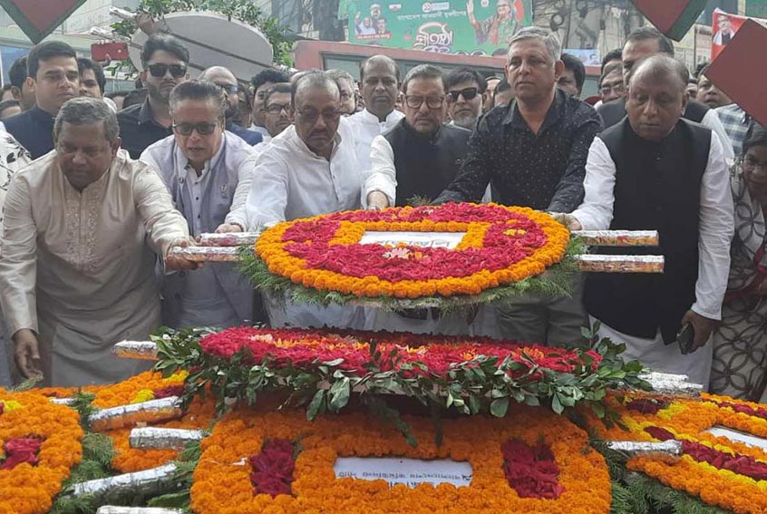 শহীদ নূর হোসেনের প্রতি আওয়ামী লীগের শ্রদ্ধা 