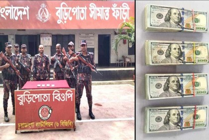 মেহেরপুরে সীমান্ত থেকে ৩৩২০০ ইউএস ডলার জব্দ