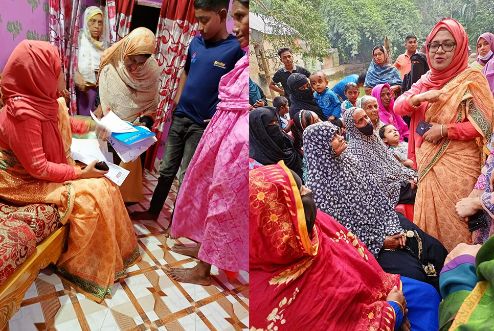 আলাউদ্দিন নাসিমের প্রচারণার পাশাপাশি চিকিৎসা সেবাও দিচ্ছেন তার সহধর্মিণী