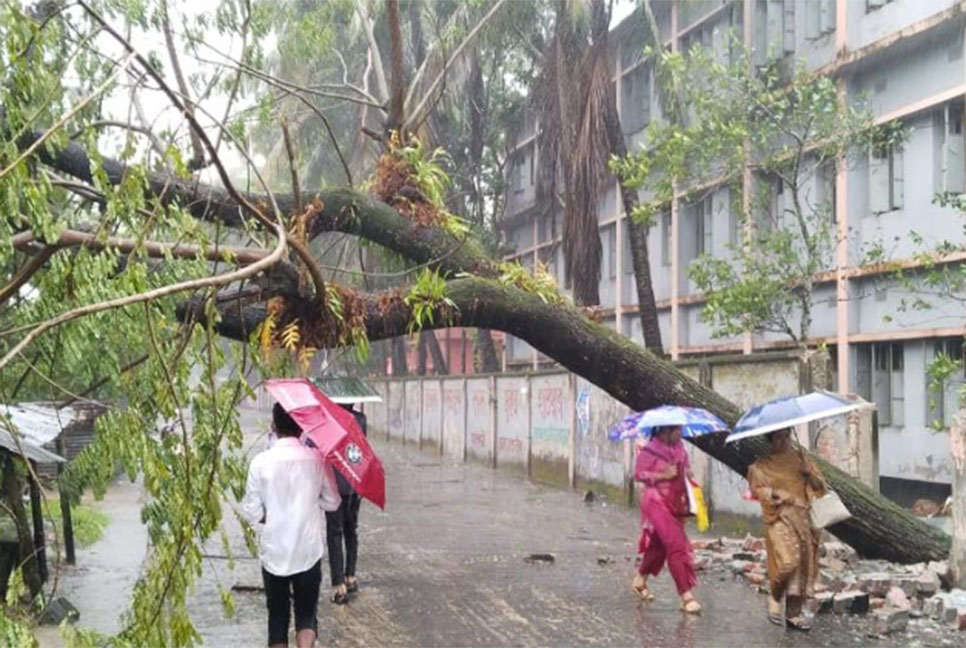 ঘূর্ণিঝড় মিধিলির প্রভাবে ঝালকাঠিতে ঝড়ো হাওয়া ও বর্ষণ 