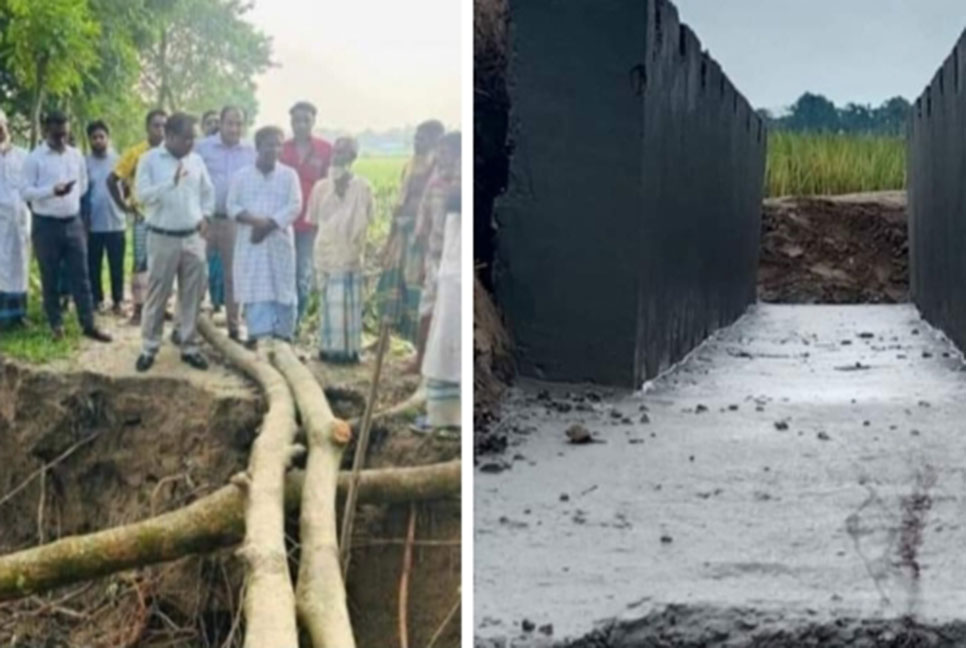 ফুলপুরে কালভার্ট নির্মাণ 