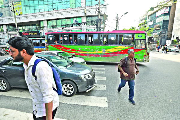 কেউ মানে না জেব্রা ক্রসিং