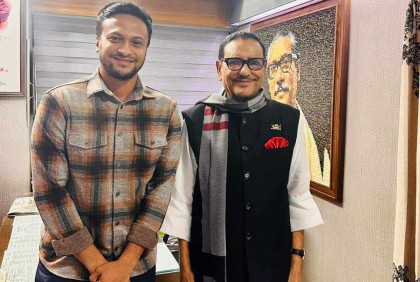ওবায়দুল কাদেরের সঙ্গে সাকিবের বৈঠক 

