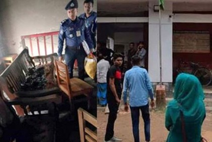 খুলনায় আদালতের এজলাসকক্ষে অগ্নিসংযোগ  