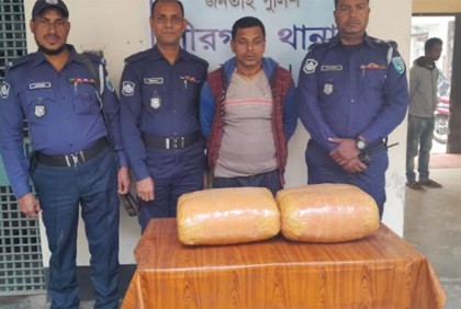 রংপুরে গাঁজাসহ গ্রেফতার ১

