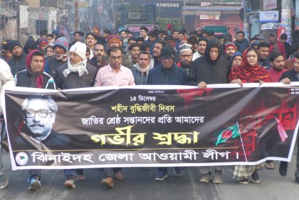 ঝিনাইদহে শহীদ বুদ্ধিজীবী দিবস পালন
