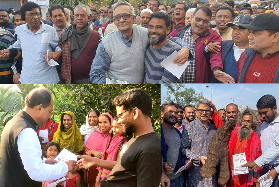 ভোটারদের দ্বারে প্রার্থীরা, দিচ্ছেন নানা প্রতিশ্রুতি