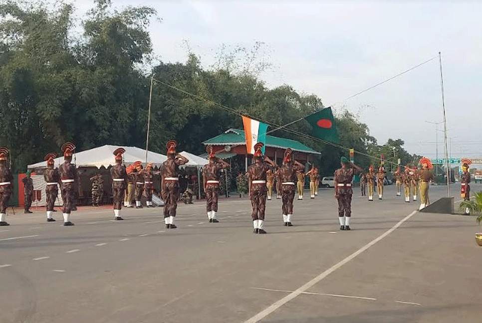 পঞ্চগড়ে বিজিবি-বিএসএফ'র যৌথ প্যারেড