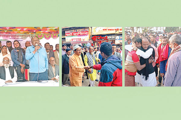 উঠান বৈঠক গণসংযোগে ব্যস্ত প্রার্থীরা