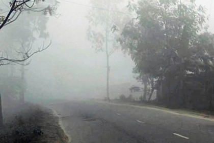 কুয়াশার সাথে হিমেল হাওয়ায় কনকনে শীত