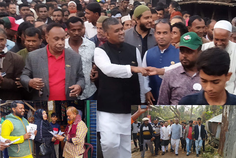 বাগেরহাটে প্রার্থীদের গণসংযোগ