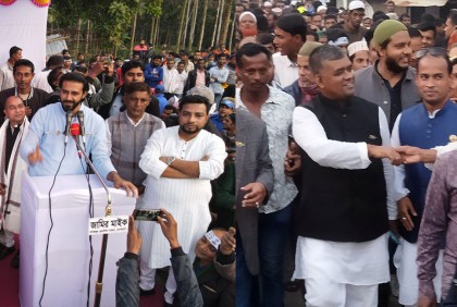 বাগেরহাটে প্রার্থীদের গণসংযোগ