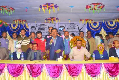 বগুড়ায় লাঙ্গল প্রার্থীর নির্বাচনি জনসভা
