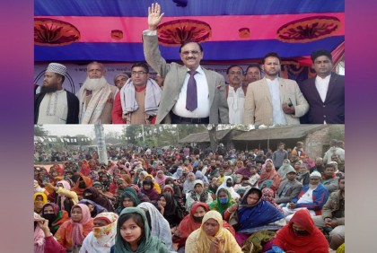সাতক্ষীরার কালিগঞ্জে গোলাম রেজার নির্বাচনী জনসভা অনুষ্ঠিত