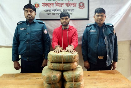 দিনাজপুরে গাঁজাসহ আটক ১