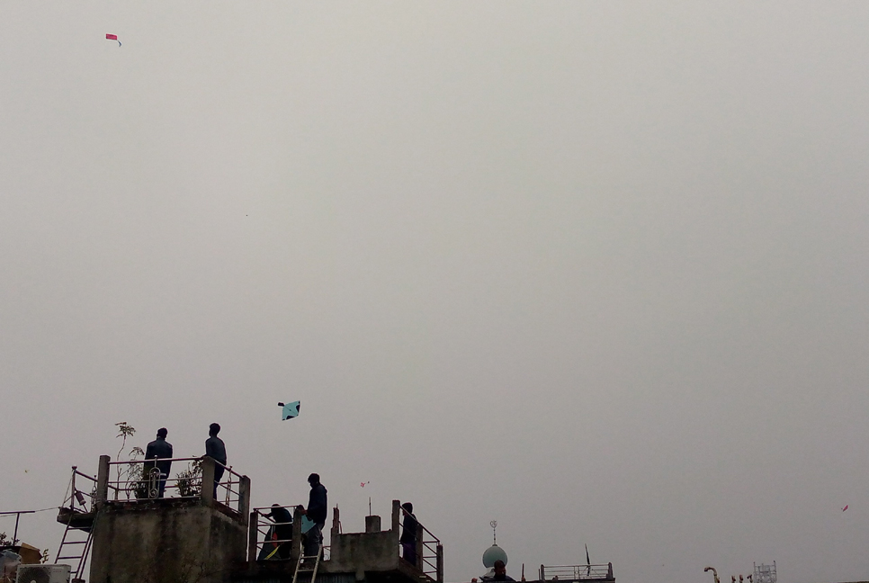 রংবেরঙের ঘুড়িতে ছেয়ে গেছে পুরান ঢাকার আকাশ 

