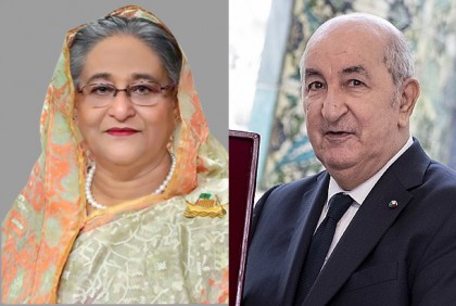 শেখ হাসিনাকে আলজেরিয়ার প্রেসিডেন্টের অভিনন্দন

