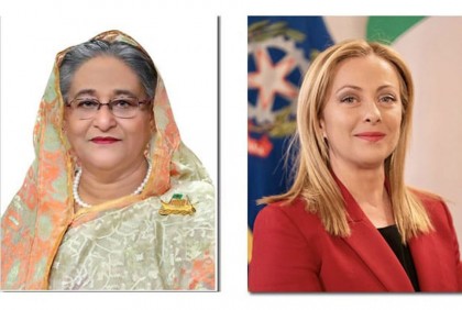 পুনরায় নির্বাচিত হওয়ায় শেখ হাসিনাকে ইতালির প্রধানমন্ত্রীর অভিনন্দন