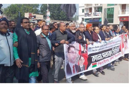 ঝিনাইদহে বিএনপির কালো পতাকা মিছিল ও সমাবেশ