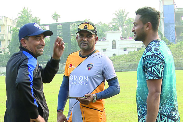 অনুশীলনে অন্য সাকিব