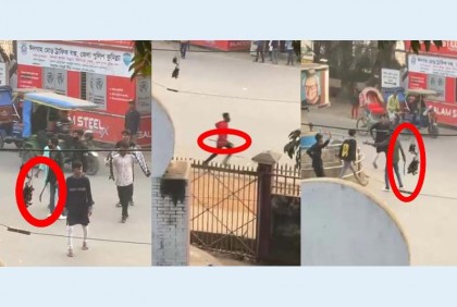 কুমিল্লা নগরীতে অস্ত্রের মহড়া
