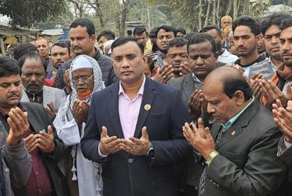 ঠাকুরগাঁওয়ে কবরস্থানের প্রাচীর নির্মাণ কাজের উদ্বোধন