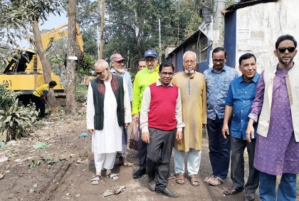 হবিগঞ্জে পুরাতন খোয়াই নদীর পরিছন্নতা কার্যক্রম পরিদর্শন 