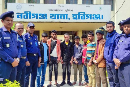 হবিগঞ্জে যাত্রী সেজে টমটম ছিনতাই, গ্রেফতার ৭