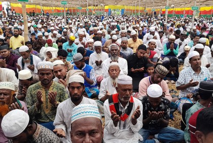 লক্ষ্মীপুরে আখেরি মোনাজাতের মধ্য দিয়ে শেষ হলো ইজতেমা
