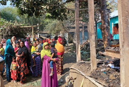 শেরপুরে আগুনে প্রাণ গেল দাদি-নাতির