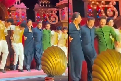 আম্বানি পুত্রের বিয়েতে এক মঞ্চে নাচলেন বলিউডের তিন খান