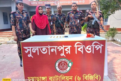 চুয়াডাঙ্গায় ১১ স্বর্ণের বারসহ নারী আটক