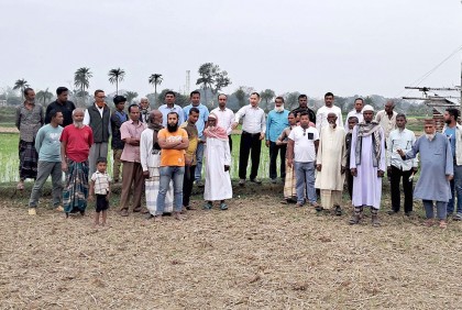 আদমদীঘিতে অনাবাদি ফসলি মাঠ পরিদর্শন