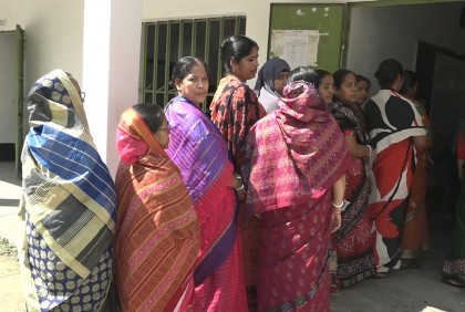 বরিশাল নগরীর ৮ নম্বর ওয়ার্ডে চলছে ভোটগ্রহণ 
