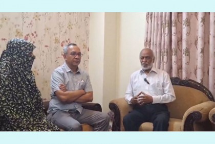কারামুক্ত যুবদল সাধারণ সম্পাদক মুন্নার বাসায় মঈন খান
